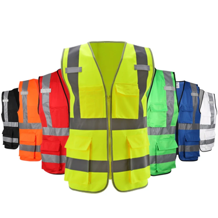 China Custom Popular Pockets Multiple Safety Reflective Vest