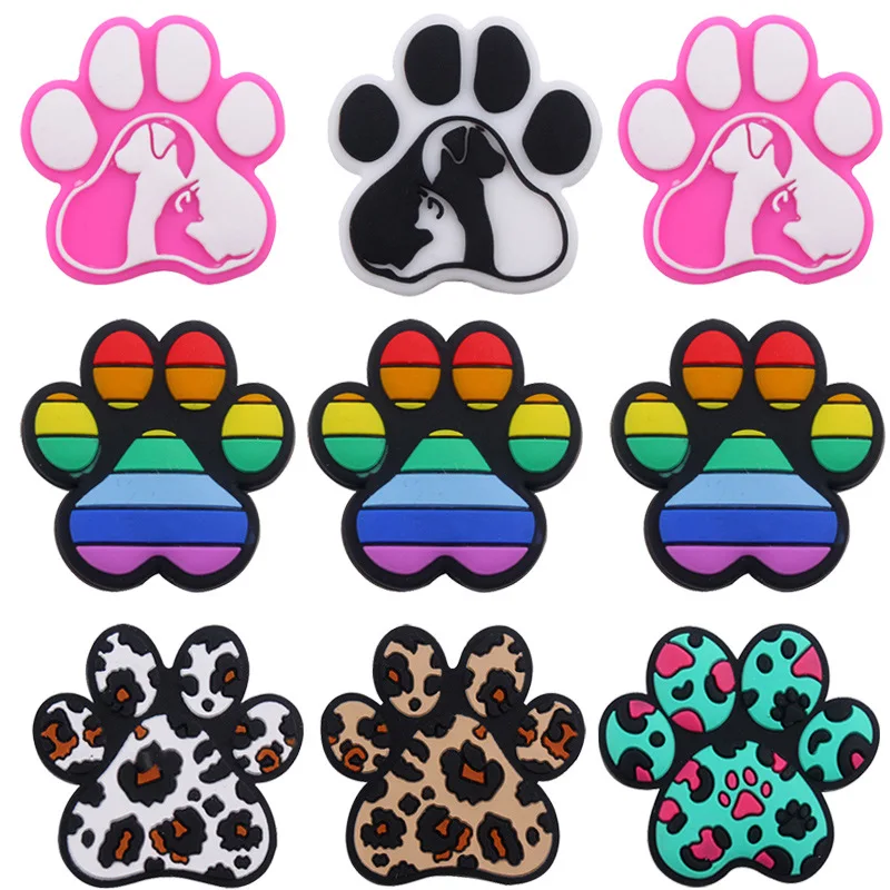New Protect Animals Dog Claw Shaped Silicone Focal Beads for Jewelry Pen Making Baby Teether Necklace Pacifier Chain Charms