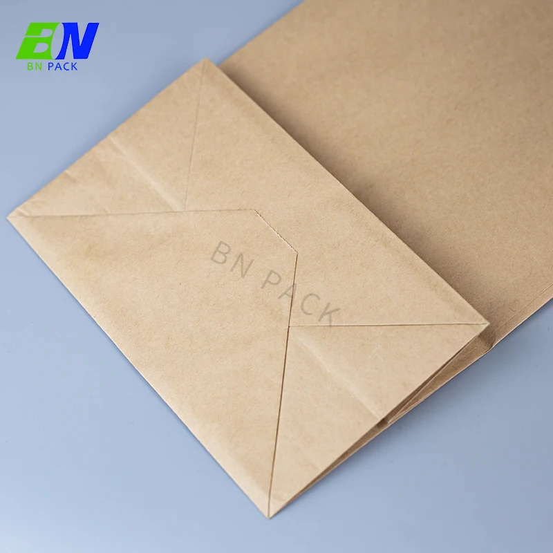 customized disposable box bottom hotfood fruits packaging paper bag food delivery