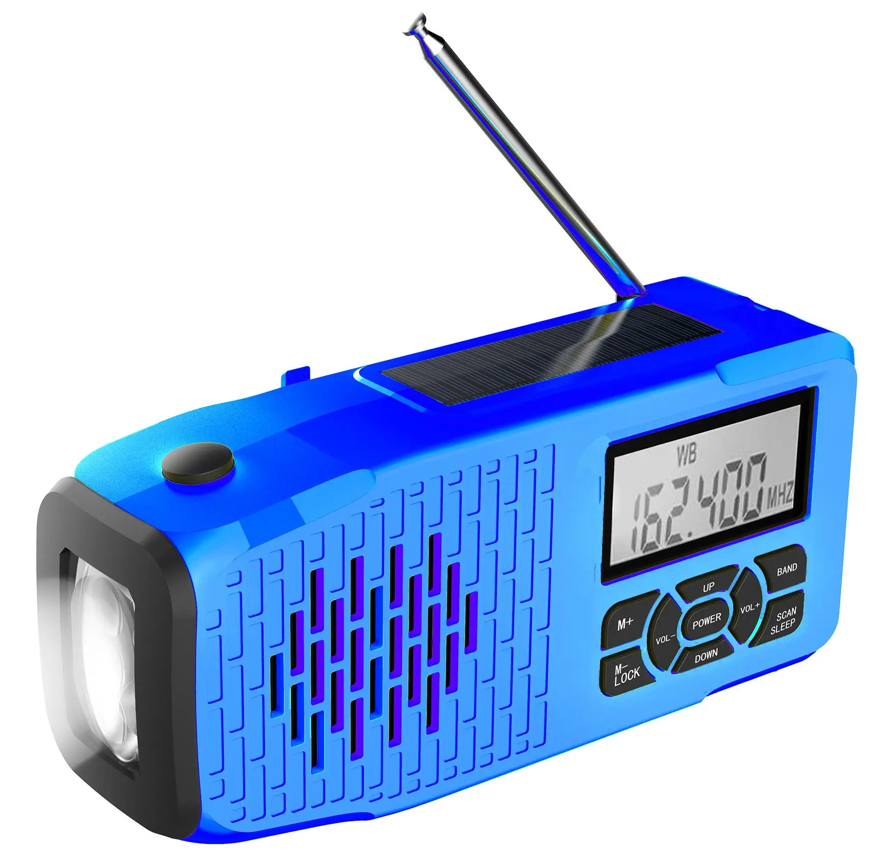 Emergency Mobile Phone Charger FM AM  SOS Aarm and NOAA Warning  Radio with LED Flashlight Lamp for Outdoor Activities