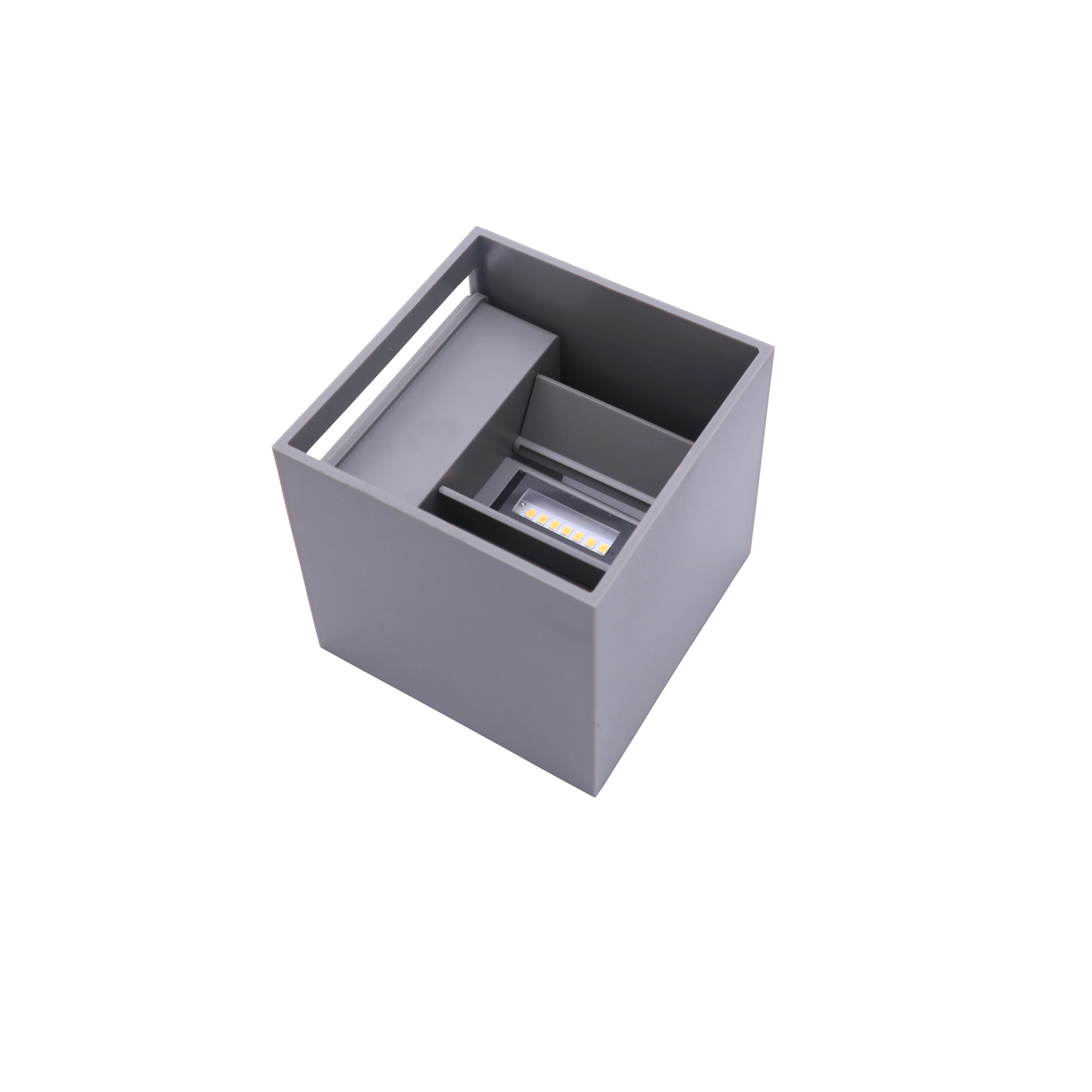 2*3W PVC IP54  Up&Down wall light Beam Angle Adjustable 0 -120 CCT changeable 3000K-2000K Dim to Warm