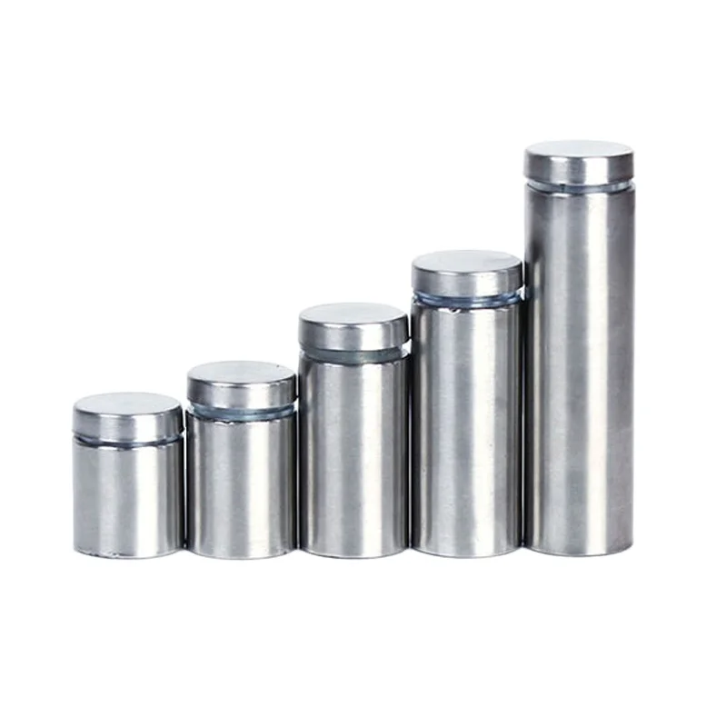 SS Stainless Steel Glass Spacer Wall Mounted Sign Standoff For Glass Panel Advertising Sign