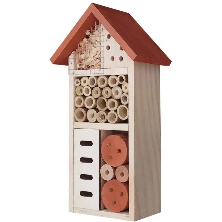 Деревянный домик для насекомых подвесной отеля пчела бабочка божья коровка полезное насекомое будка баг отель