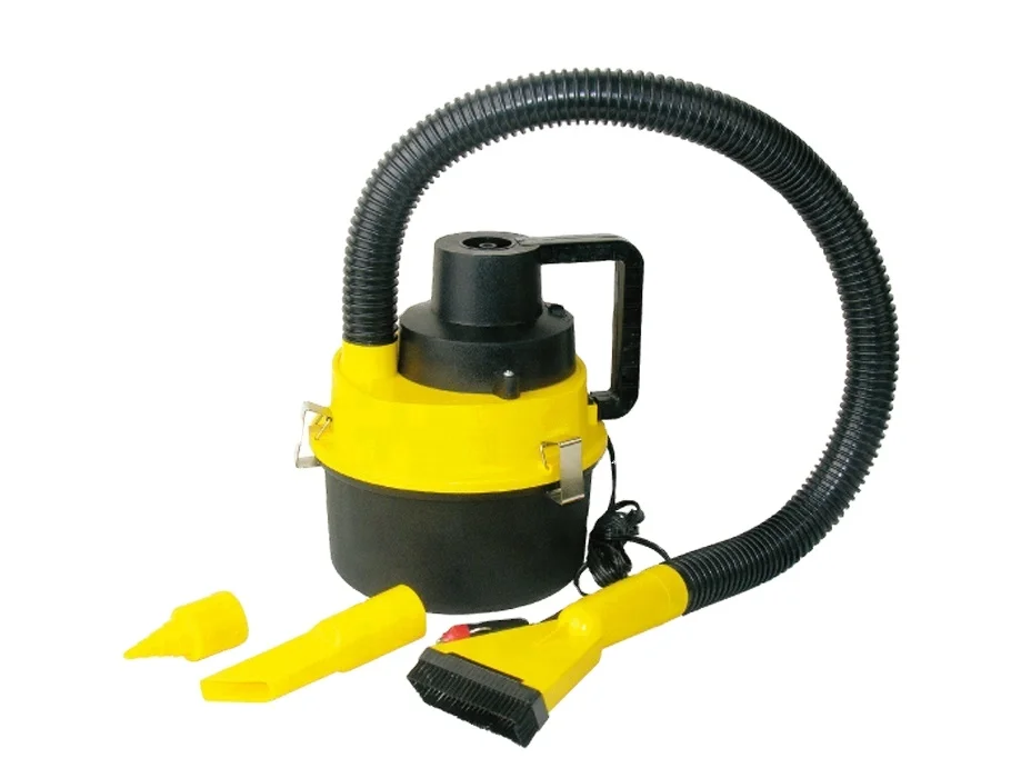DC 12V portable big capacity vacuum cleaner 93-120w  Dry and wet yellow  vacuum cleaner for car cleaning