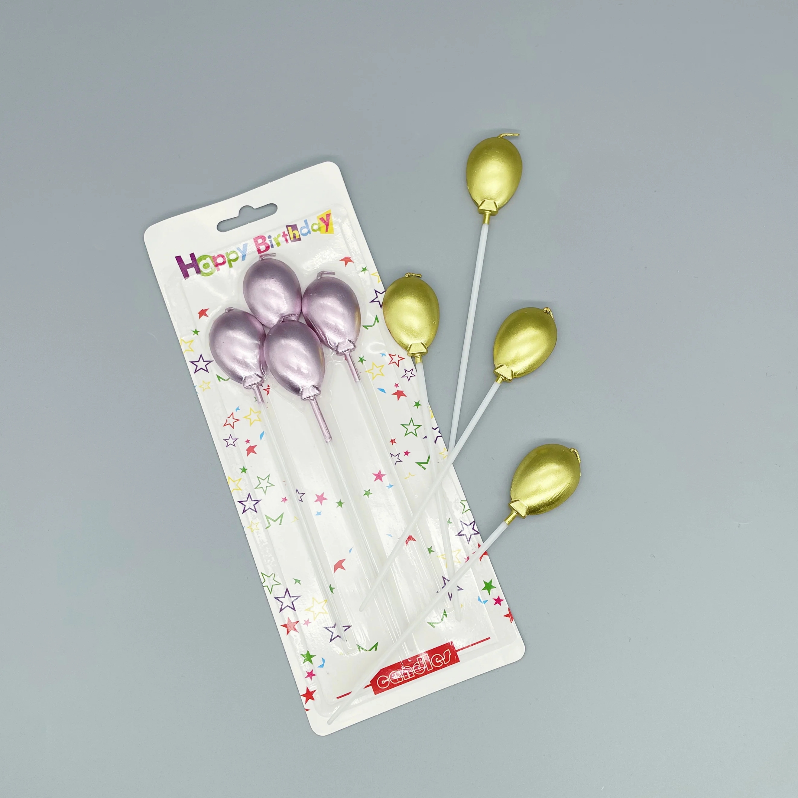 Fashion pastel birthday cake star number candle