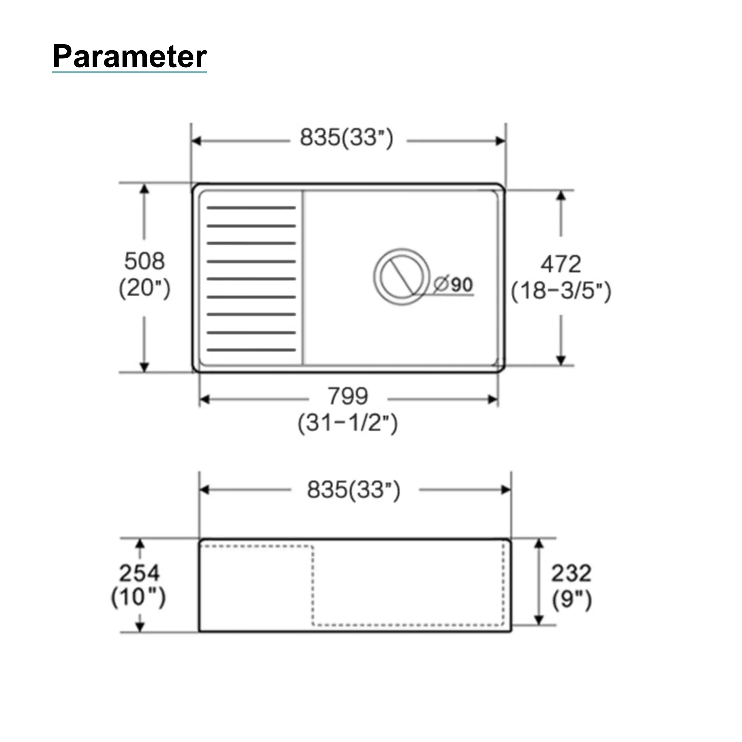 Joynfortune 2023 modern minimalist style chaozhou factory manufacturing of kitchen sink one bowl farmhouse basin