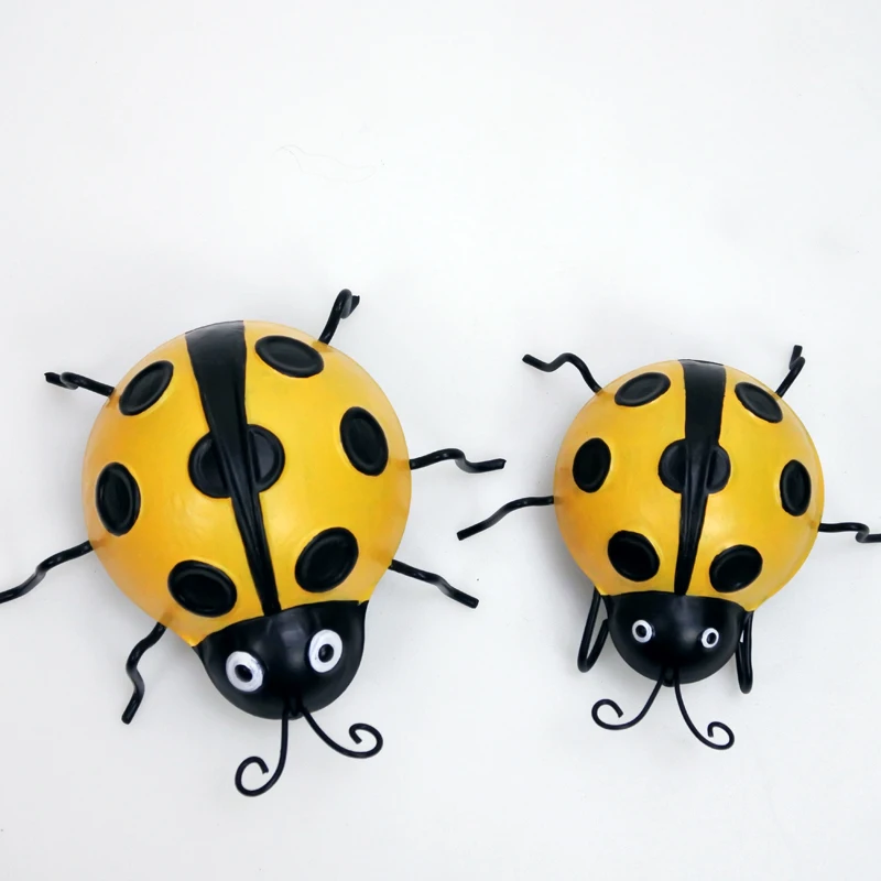 New Design Metal Ladybug Garden Stake Outdoor animal shaped garden decorations