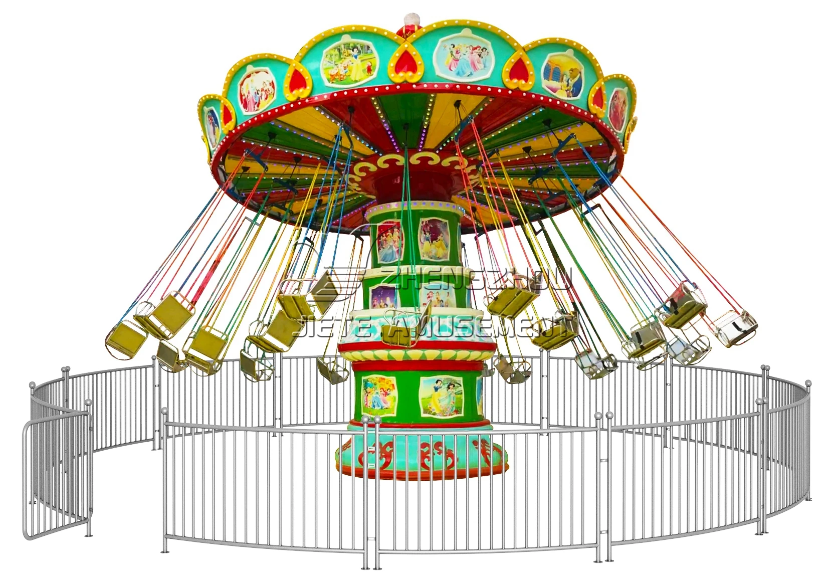 Cheap price amusement park CE shaking head swing flying chair rides for sale