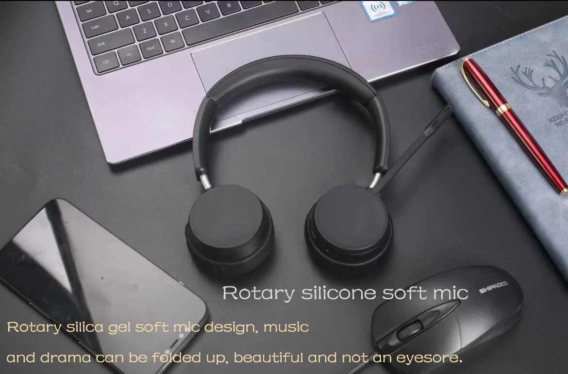 New Usb Headphones With revolving Microphone For Pc 3.5mm Business Headphones With Mic Mute Noise Cancelling For Call Center