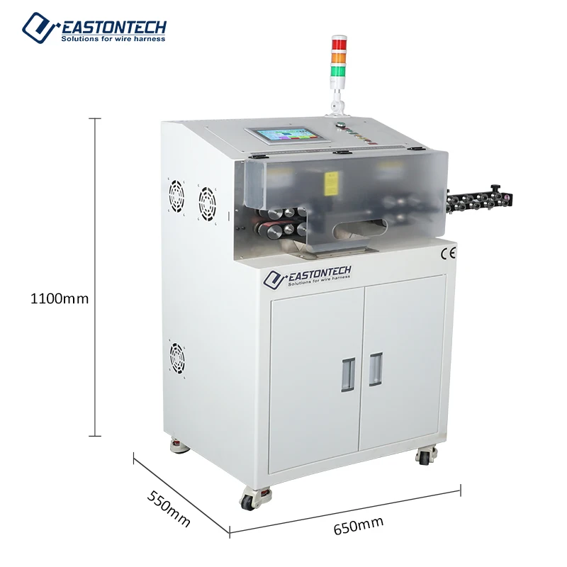 EW-05G Fully automatic 50sqmm outer sheath wire flat cable peeling cutting machine computer wire stripping machine