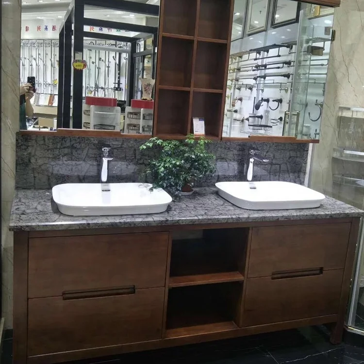 Chinese Impression Classical Grey  Bathroom Marble Bathroom Vanity Sets Top