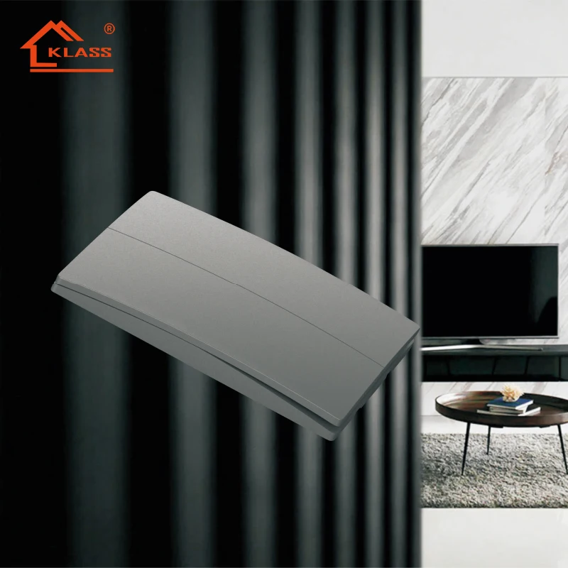 KLASS British Standard Household  86*86mm Curved Design 2 Position 2 Way 10A 250V Light Electrical Wall Switch Socket