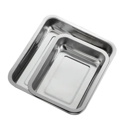 High Quality Stainless Steel Deep Rectangular Serving Tray Baking Pan Buffet Trays