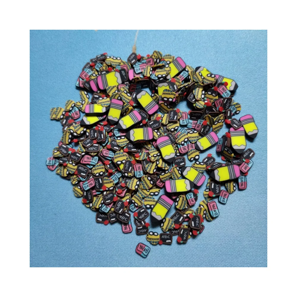 Товары для учебы полимерная глина 5 мм 10 линейка-карандаш ластик доска ломтики автобуса наполнитель слайма обратно в школу декор