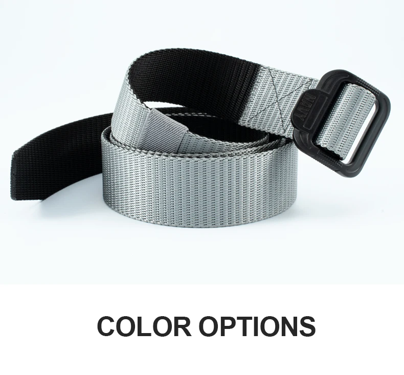 8316 Two-Sided Double Colors Mens War Battle M Canvas Gunbelt Nylon Belt with Quick Release Plastic Buckle