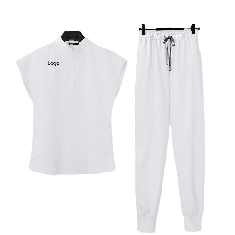 Hot Sell Scrub Suits Stretch Breathable Women Sets Jogger Nursing Scrubs Uniforms Medical Spandex White Uniform for Nurses
