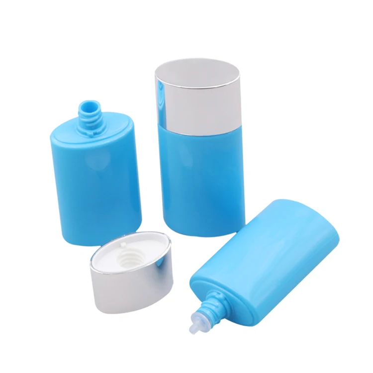 Customized package PP plastic 50g body Lotion Bottle Cosmetic Sun Cream container Sunscreen empty bottle with cap