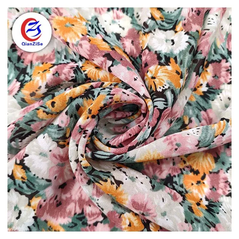 Рулон атласной цветочной ткани для модной одежды, китайский поставщик