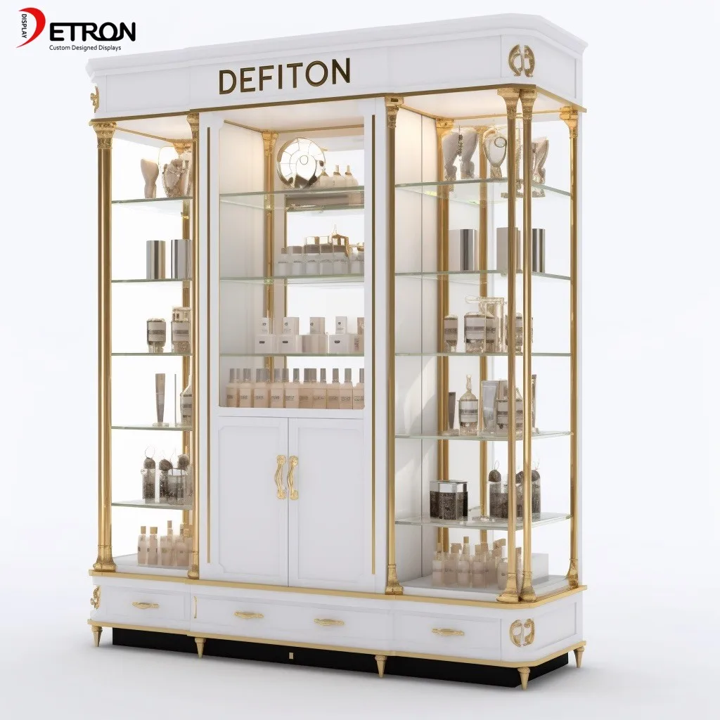 China Wholesale Beauty Salon Display Showcase Makeup And Cosmetic Display Cabinet