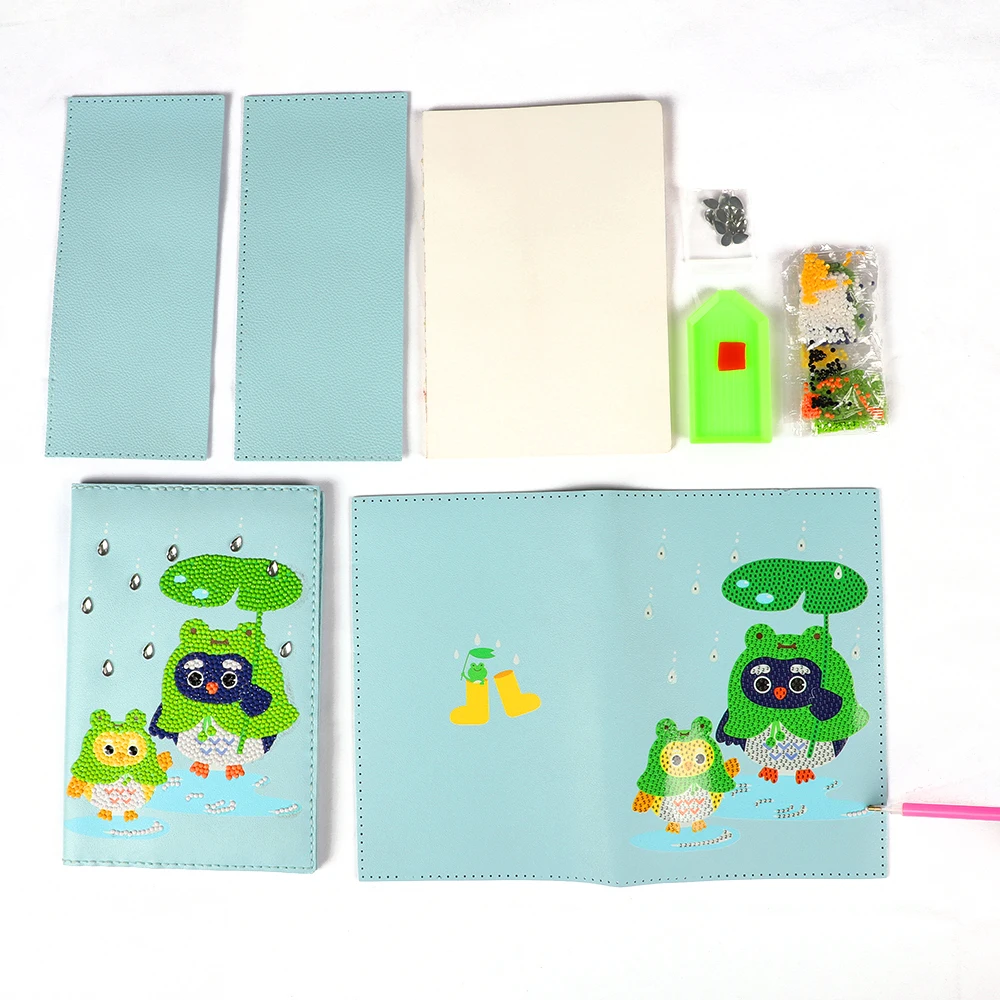 5D DIY Handmade PU Leather Sewing Diamond Painting Magic Notebook Special Shape Arts Kids Kits Toys Gift For Kids Adults