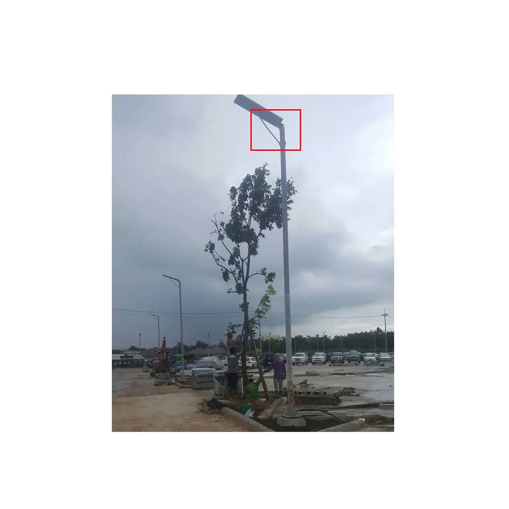 Built in driver smart dusk to dawn solar lamp with remote 40w solar street light all in one for road