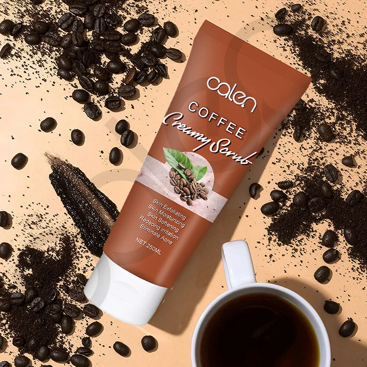 Private Label Tube Package Moisturizing Exfoliating Remove Dead Skin Organic Coffee Scrub 100% Arabica Coffee Scrub