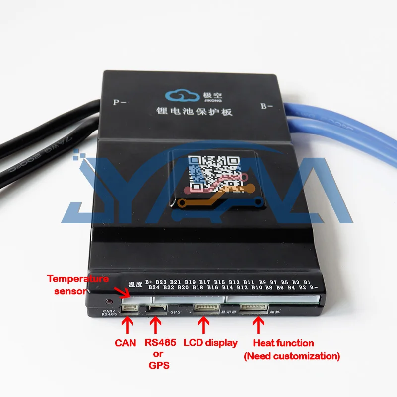 0.6A 7s/8s-24s 120a 24v-72v JK active balance lfp lifepo4 3.2v lithium high voltage protection board battery management system