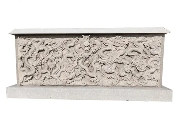Marble Stone Relief Culture Wall Screen Wall Red Natural Stone Nine Dragon Relief
