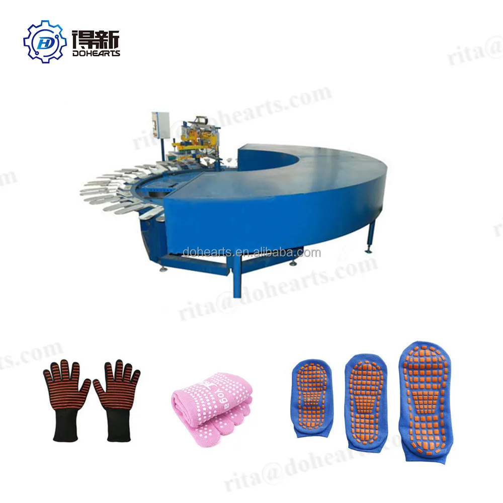 Automatic gloves printing machine,Non slip glove silicon dotting