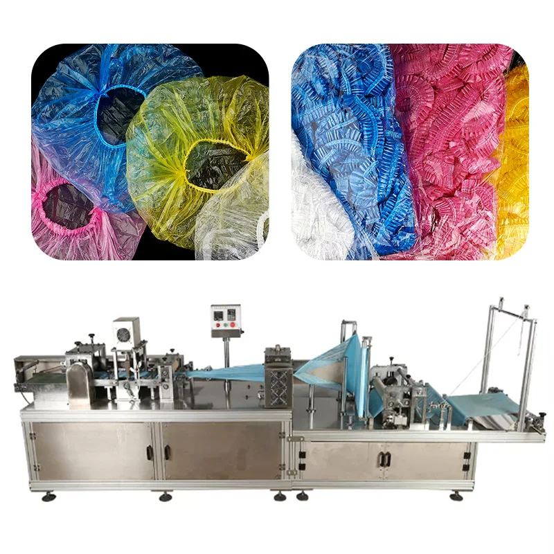 Automatic Plastic PE/CPE Bouffant Cap Making Machine Surgeon Cap Making Machine