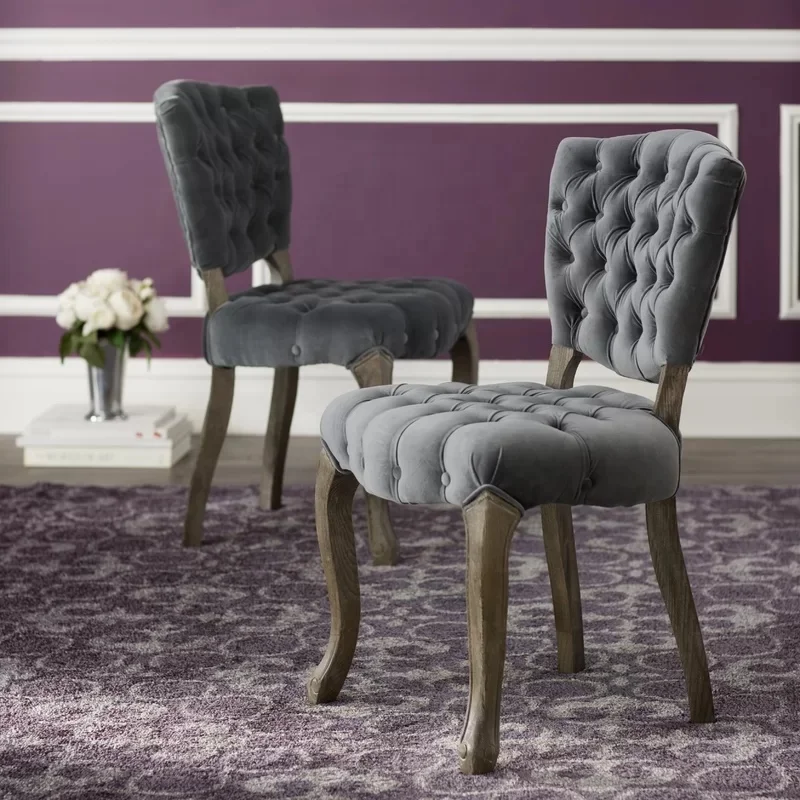 Antique French Furniture Provincial Wood Fabric Vintage Style Solid Room And Cheap Legs Dining Table Chair