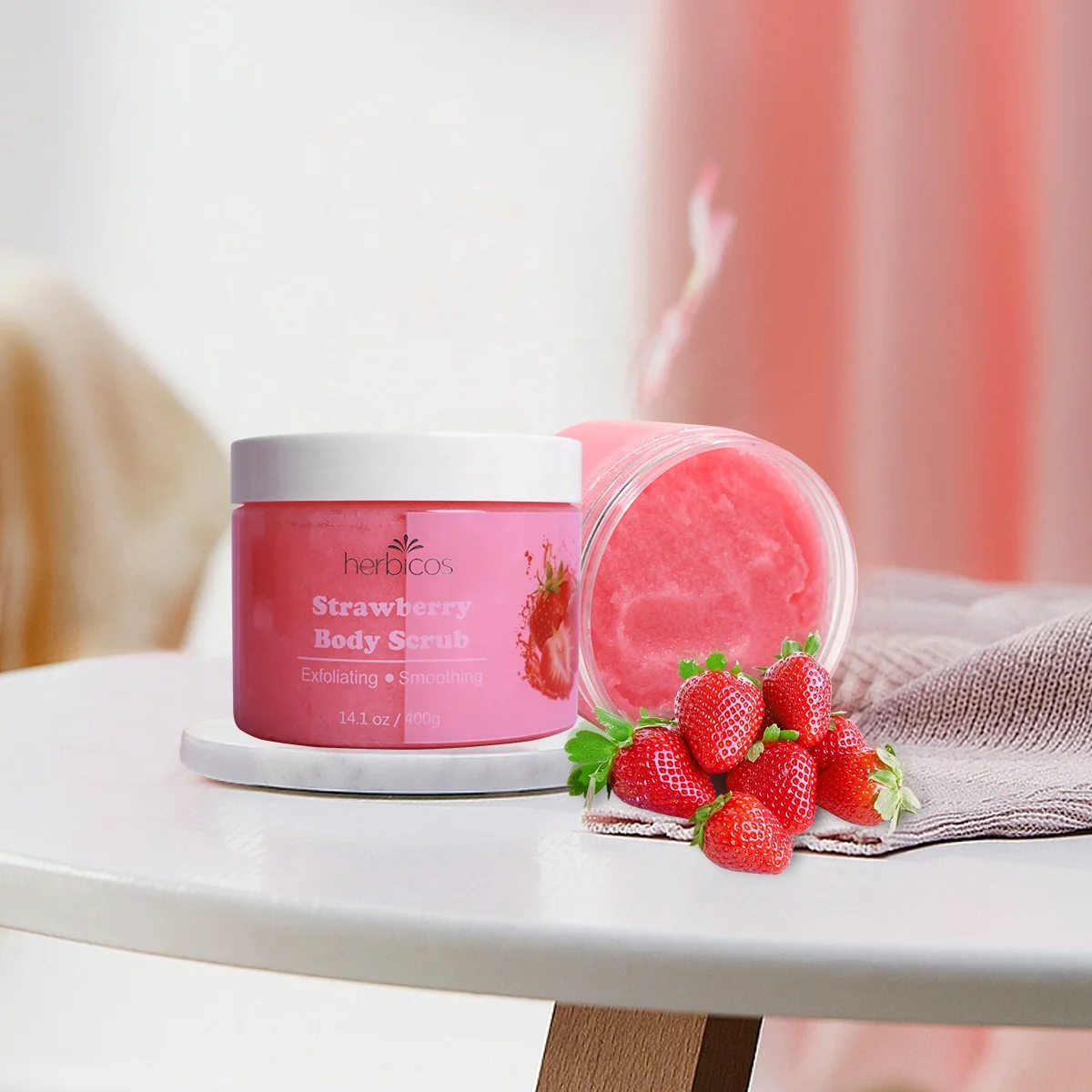 Private Label Custom Logo Korean Strawberry Body Lotion Body Scrub