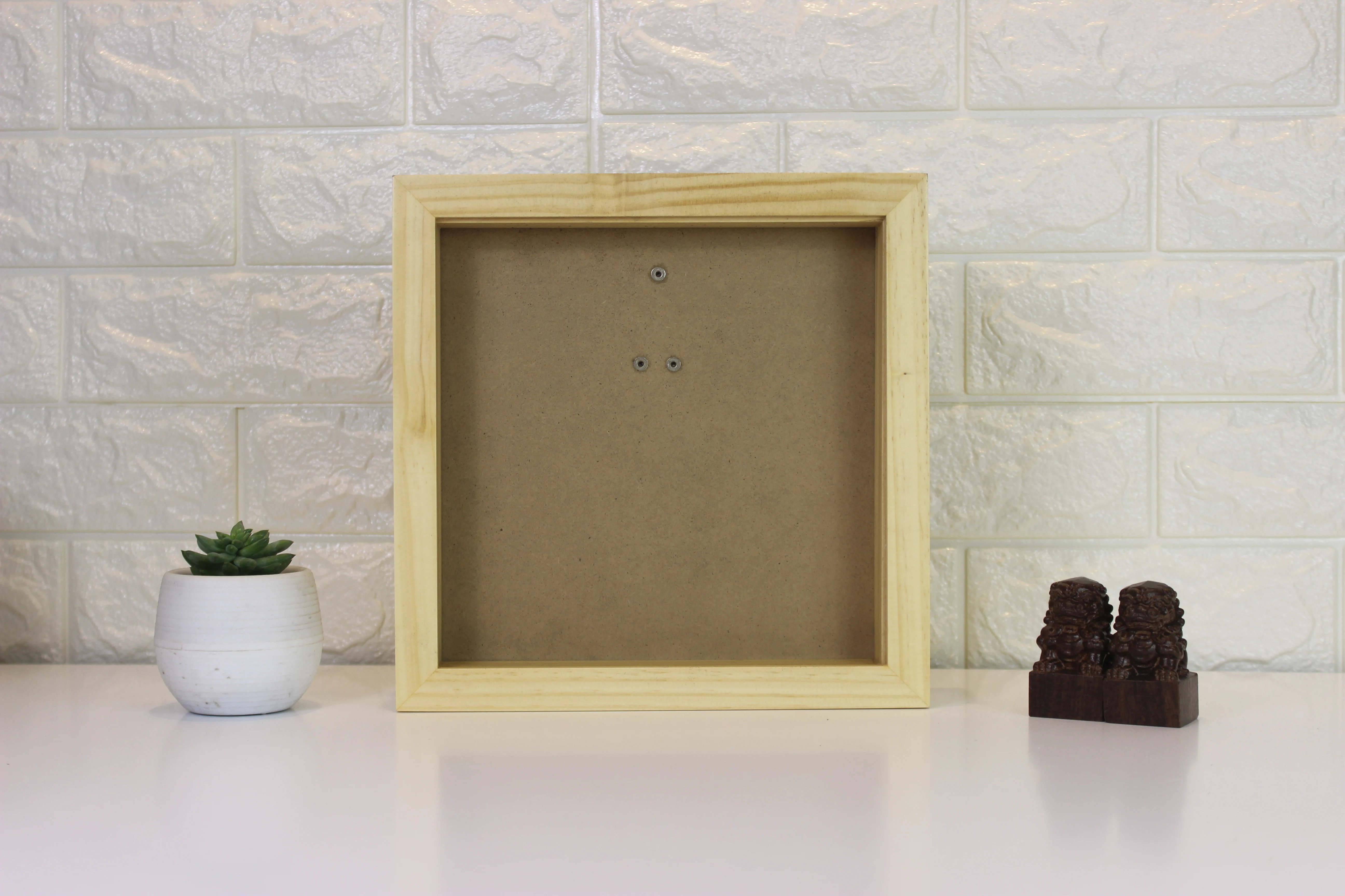 Wholesale Hot Sale Custom 5x5 8x8 Square Black 3d Deep Soft Linen Back Shadow Box Picture Frame For Decoration