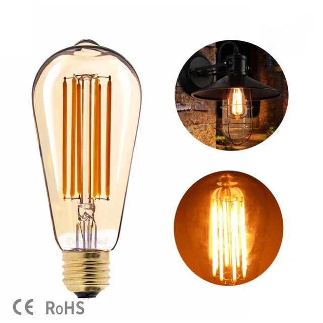 Energy Saving E27 ST64 Led Light Bulb Decorative Lamp 4W 6W 8W 10W