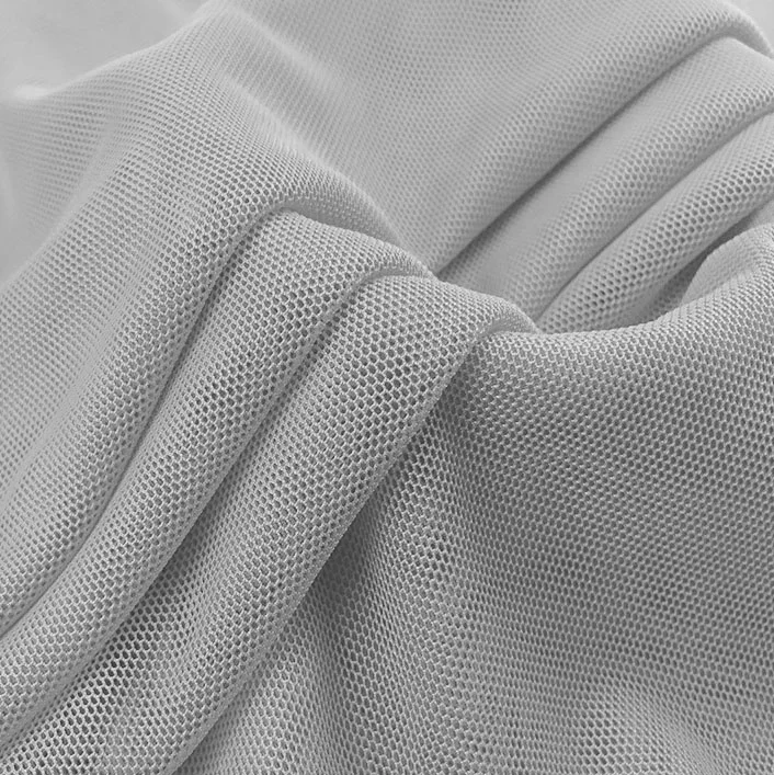 
Finished base net polyester spandex stretch mesh lining fabric for underwear dress 