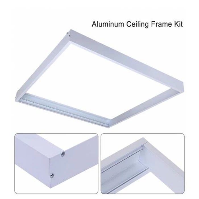 Manufacturers directly supply aluminium frame surface mounted for ceiling panel 600 X 600 white coating