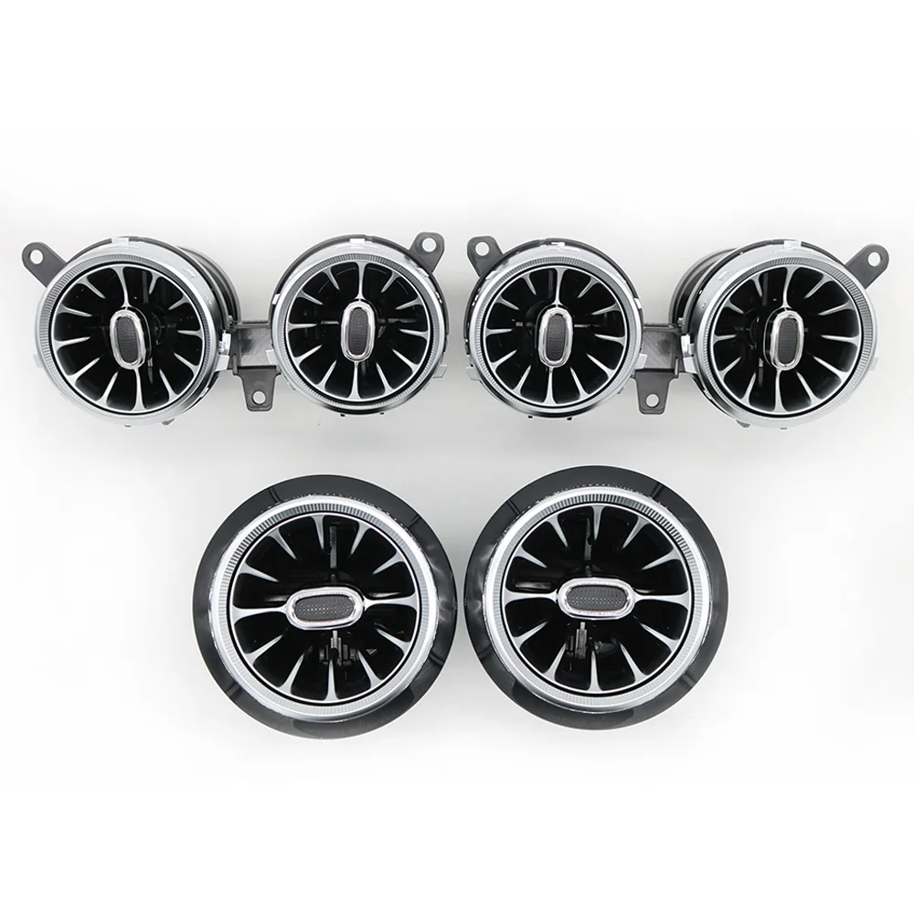 Автомобильный Кондиционер турбинный выход Vent рамка 64 цвета атмосферный свет LED интерьер окружающий свет для Mercedes W213