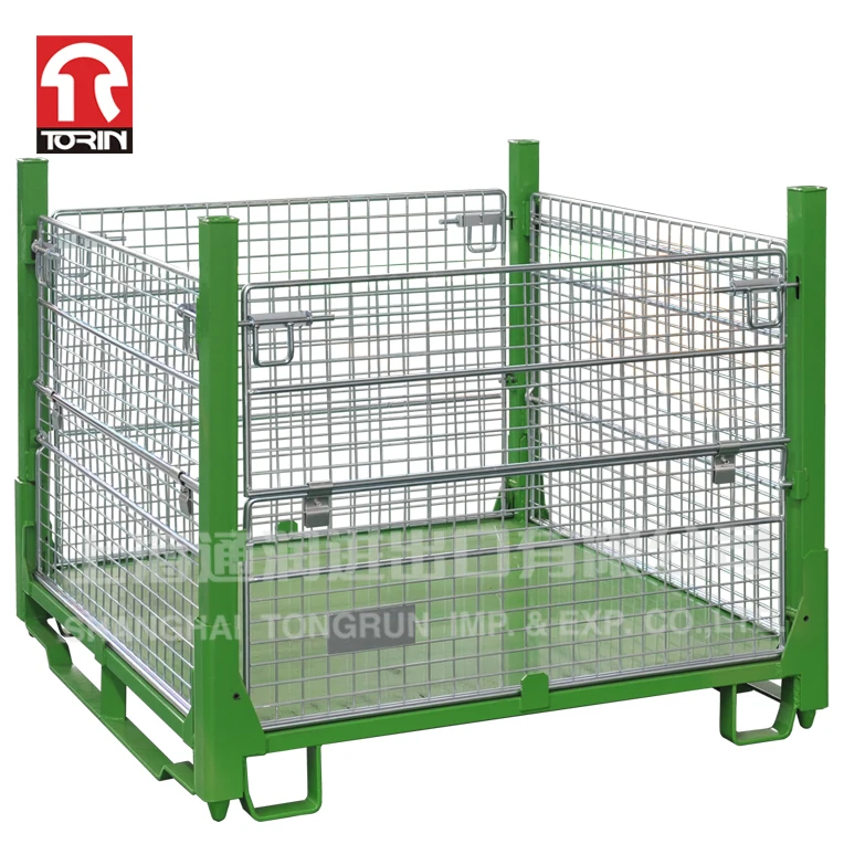 Torin LK05 Folding semi open parts box wire mesh pallet container metal pallet