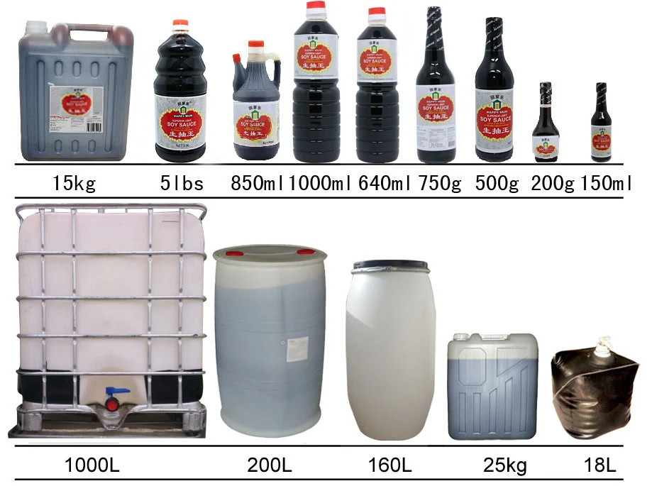 JOLION 1000L Bulk Condiment Soy Sauce Wholesale Chinese Light Soy Sauce