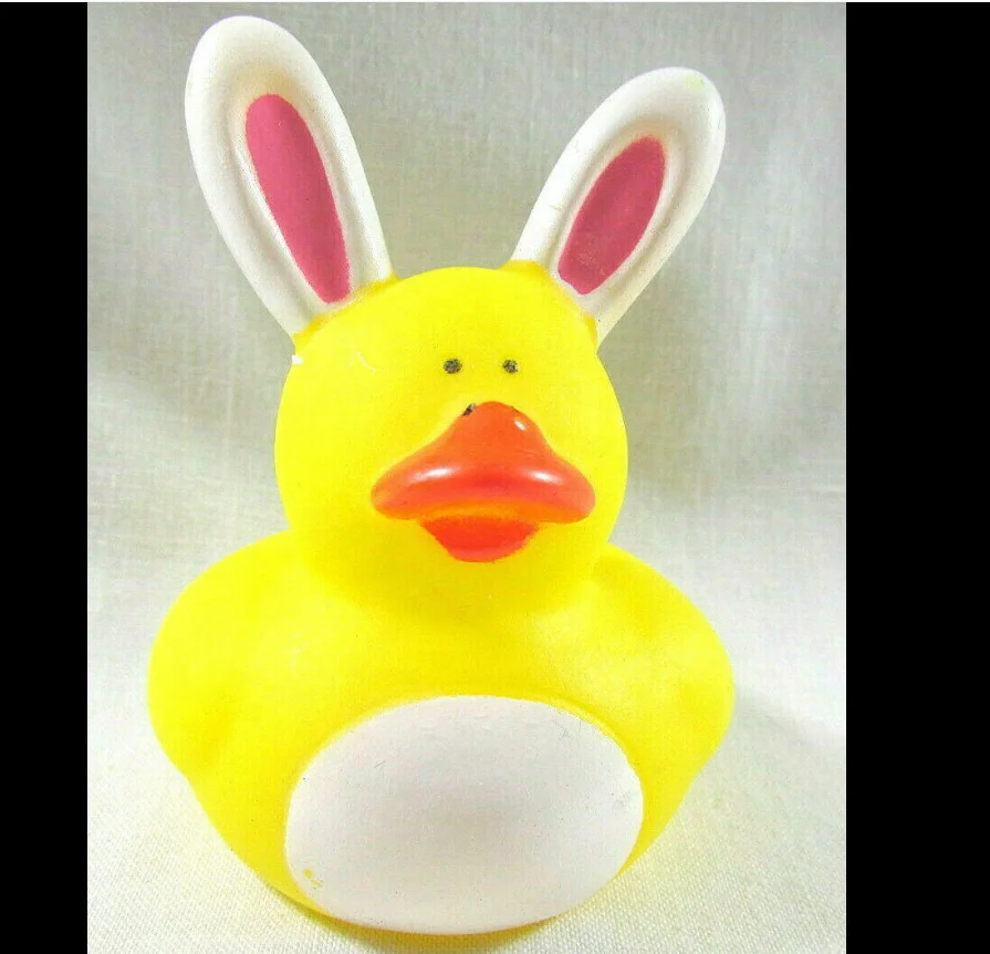 
YL326 BSCI factory Easter Bunny Rubber Duck 2
