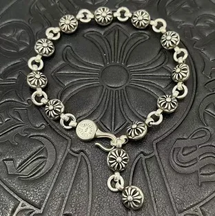 Crocus Heart Vintage Chunky Bracelet Dice Scout Flower Cross Flower Ball Full Flower with Diamonds Gold Bracelet Hand Jewelry