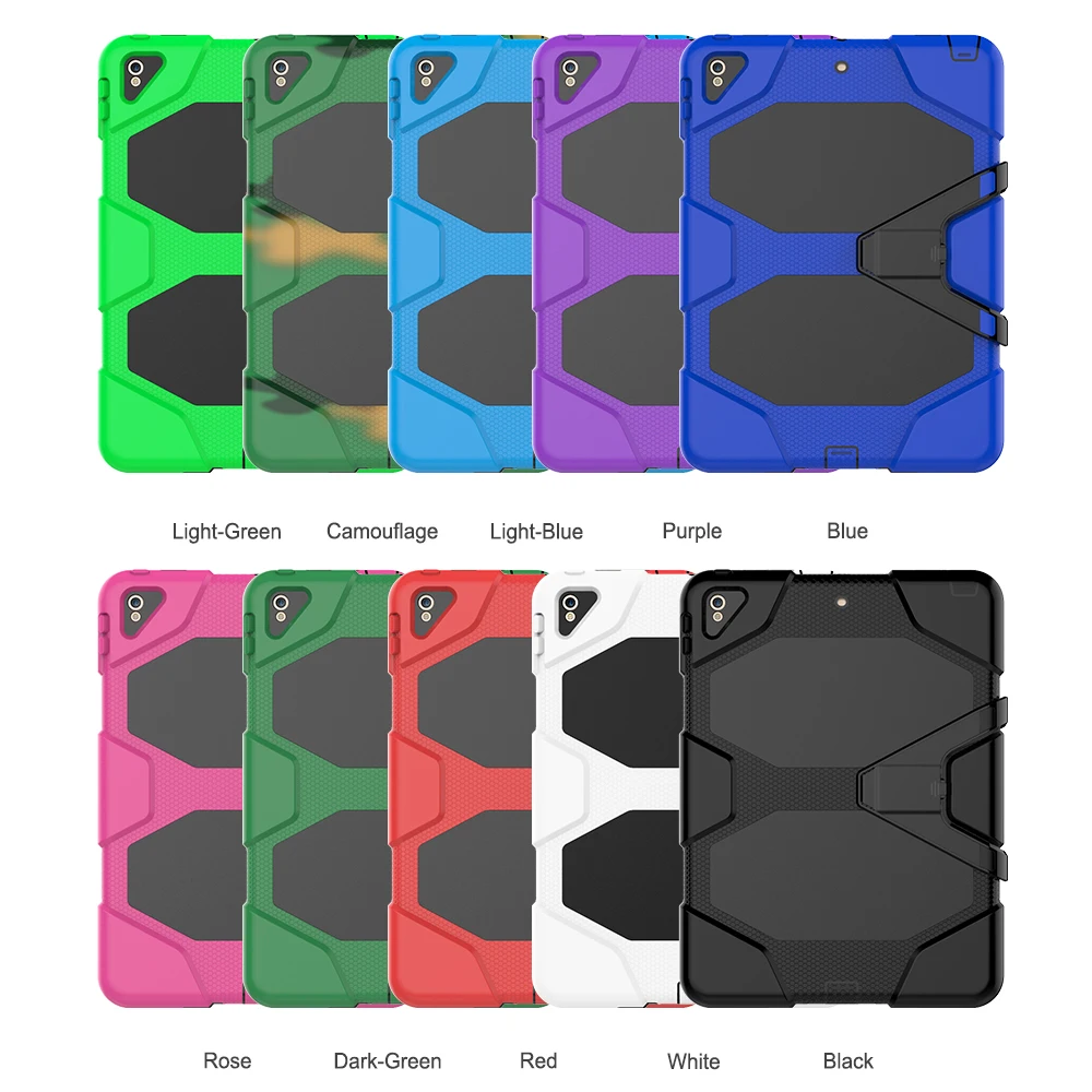 For iPad air 3 10.5 inch kids tablet rubber case with kickstand and screen protector