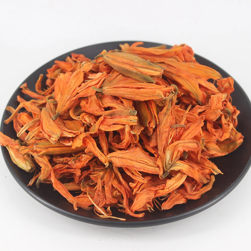 Wholesale Natural Chinese Loose Chinese Herba Tea  Orange Dried Easter Lily Flower Herbal Tea in Bags