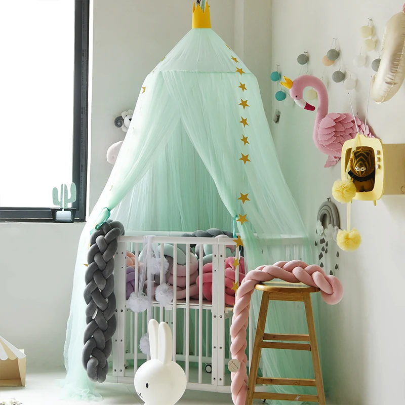 Factory Price Beautiful Hanging Round Lace Mosquito Net For Girls Bed