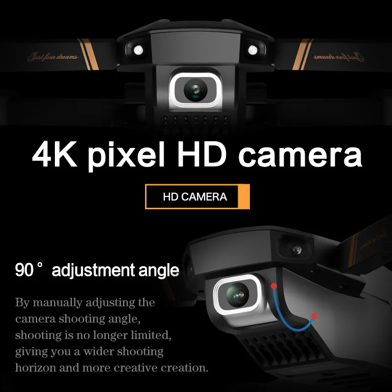 4K HD Wide Angle Camera 1080P WiFi fpv Drone Dual Camera Quadcopter Real-time transmission Helicopter Toys V4 Rc Drone
