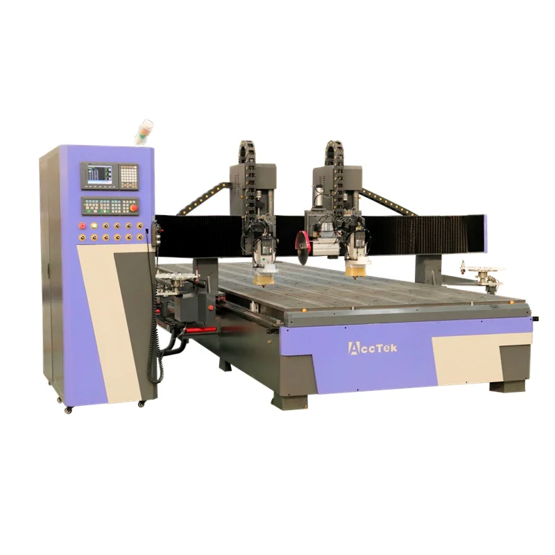 Factory Outlet Pcb Bowling Tracks Stairs 9Kw Atc Air Cooling Spindle Wood Cnc router with saw device