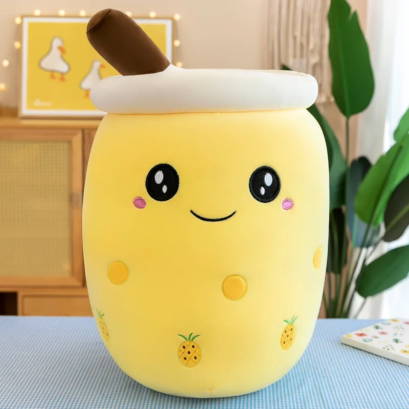 Игрушка AIFEI с индивидуальным логотипом 24 см 35 50 70 чайный пузырь Боба молочный чай прекрасный жирный фруктовый напиток мягкий плюшевая игрушка