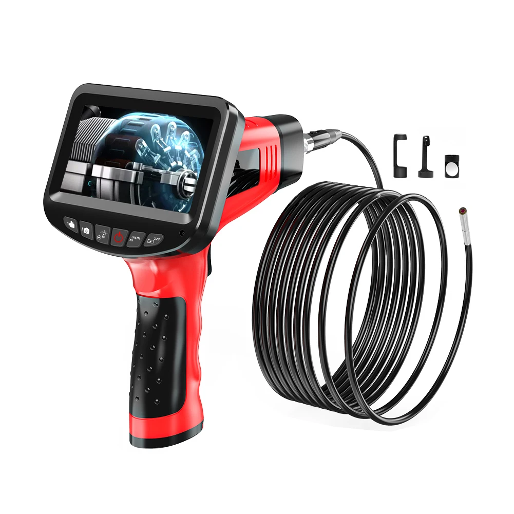  Industrial Endoscope Camera 3.9mm Thin Probe 1080P HD Borescope with 4.3' Screen 32GB TF
