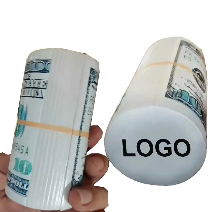 Promotional Gift Toy PU Stress Money Wad Roll of One Hundred Dollar Bill