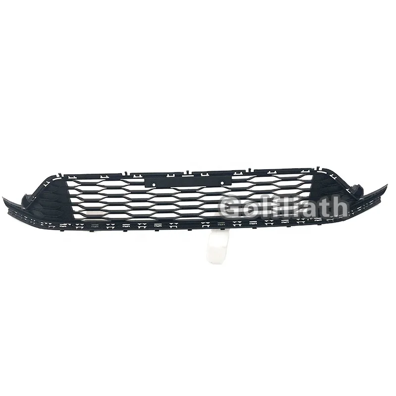 R-line Front bumper Center lower Grille Black Chrome ABS Radiator Hood meshed Grill  For V.W Golf MK7 2018 2019
